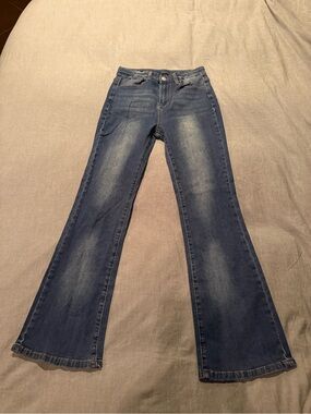 Dark Blue Boot-Cut Jeans - Classic Flare Style